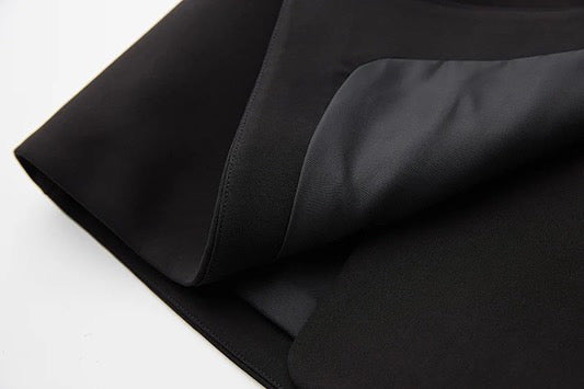 Two-Piece Skirt Set in white and black colors