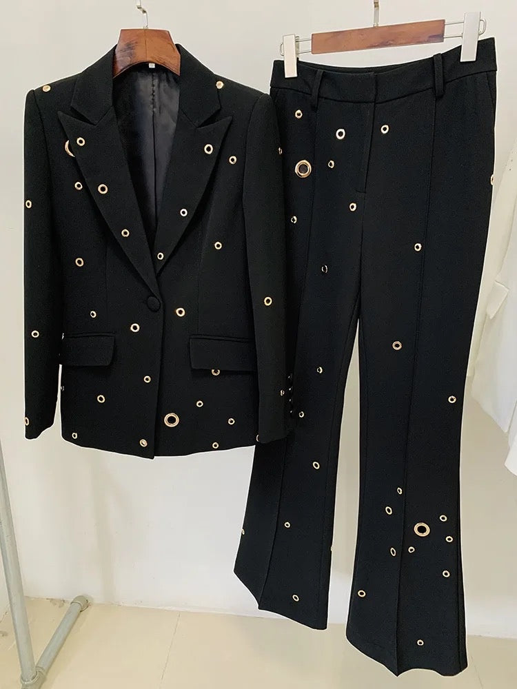 Zeina Black Two-Piece Set
