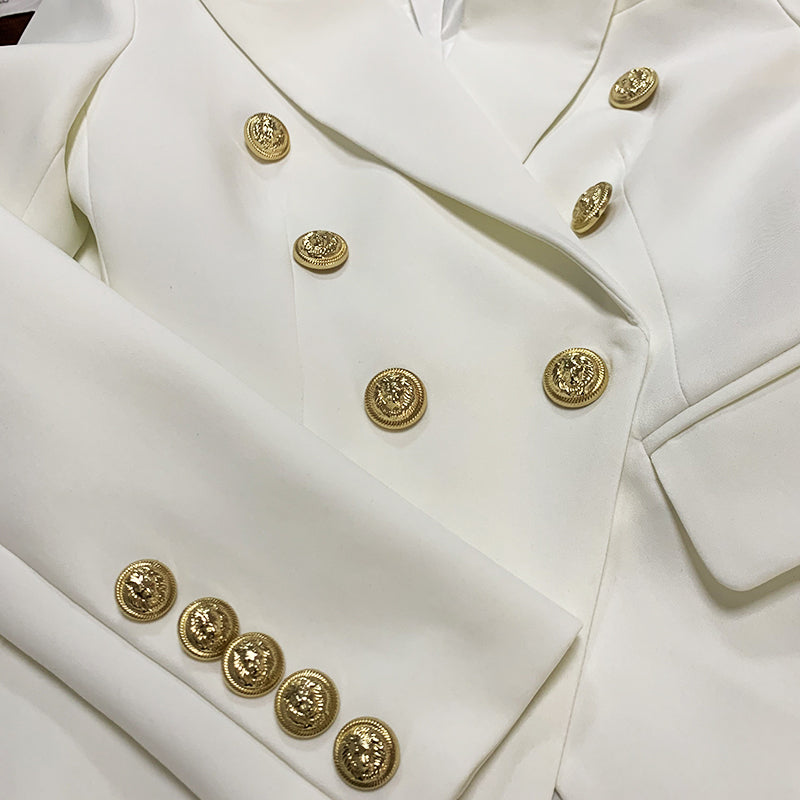 Double Breasted Blazer in White
