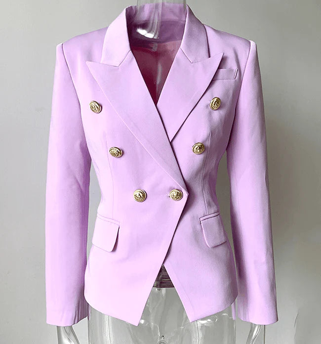 Double Breasted Blazer in Purple