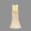 Butter Yellow Corset Satin Maxi Dress