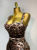 Leopard Print Midi Dress