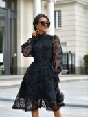 Vestido Fiorella de encaje patchwork 