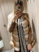 GILET IN VERA PELLE DI VOLPE DA FAVOLA