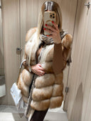GILET IN VERA PELLE DI VOLPE DA FAVOLA