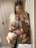 GILET IN VERA PELLE DI VOLPE DA FAVOLA