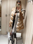 GILET IN VERA PELLE DI VOLPE DA FAVOLA