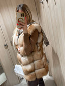 GILET IN VERA PELLE DI VOLPE DA FAVOLA