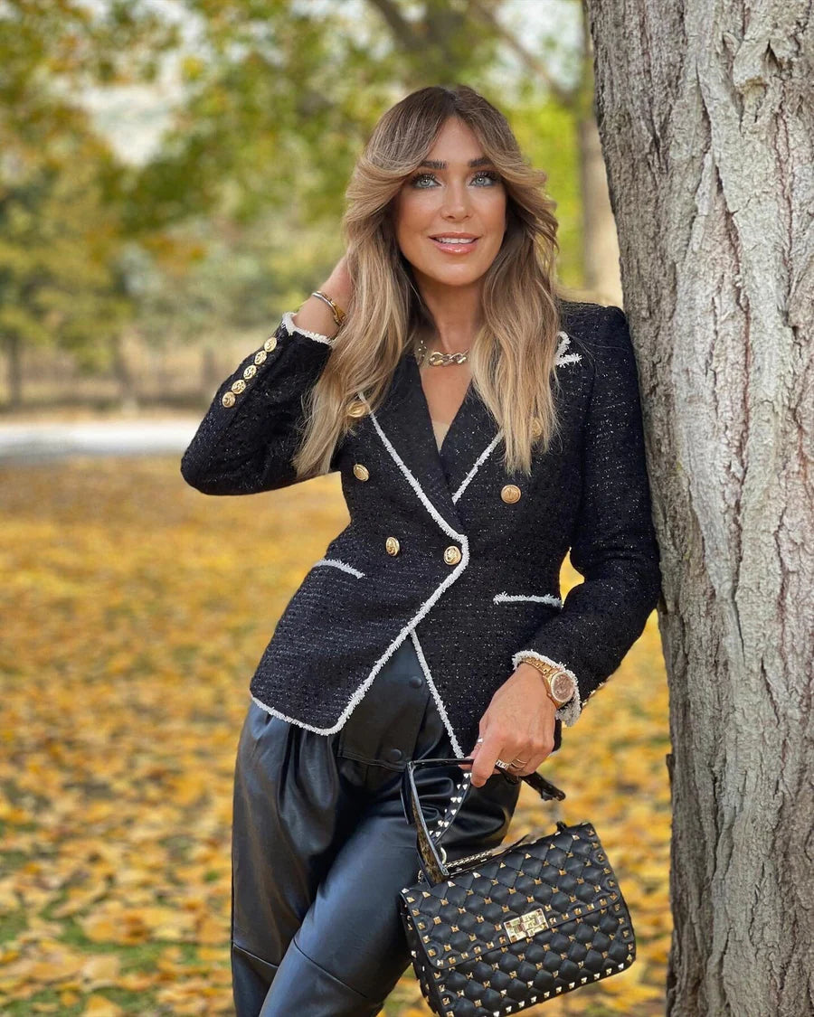 Tweed Blazer in black