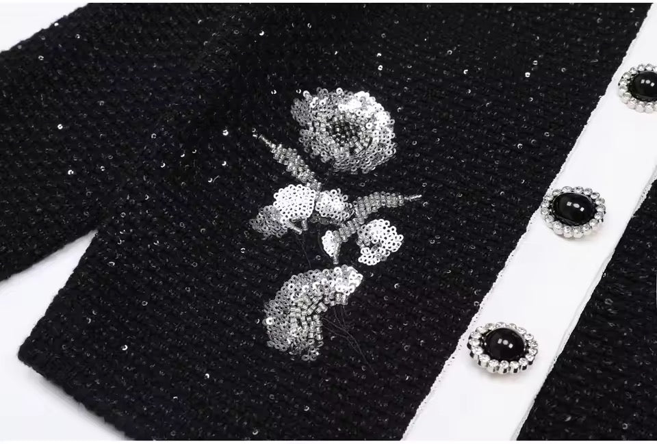 Embellished Knit Two-Piece Set