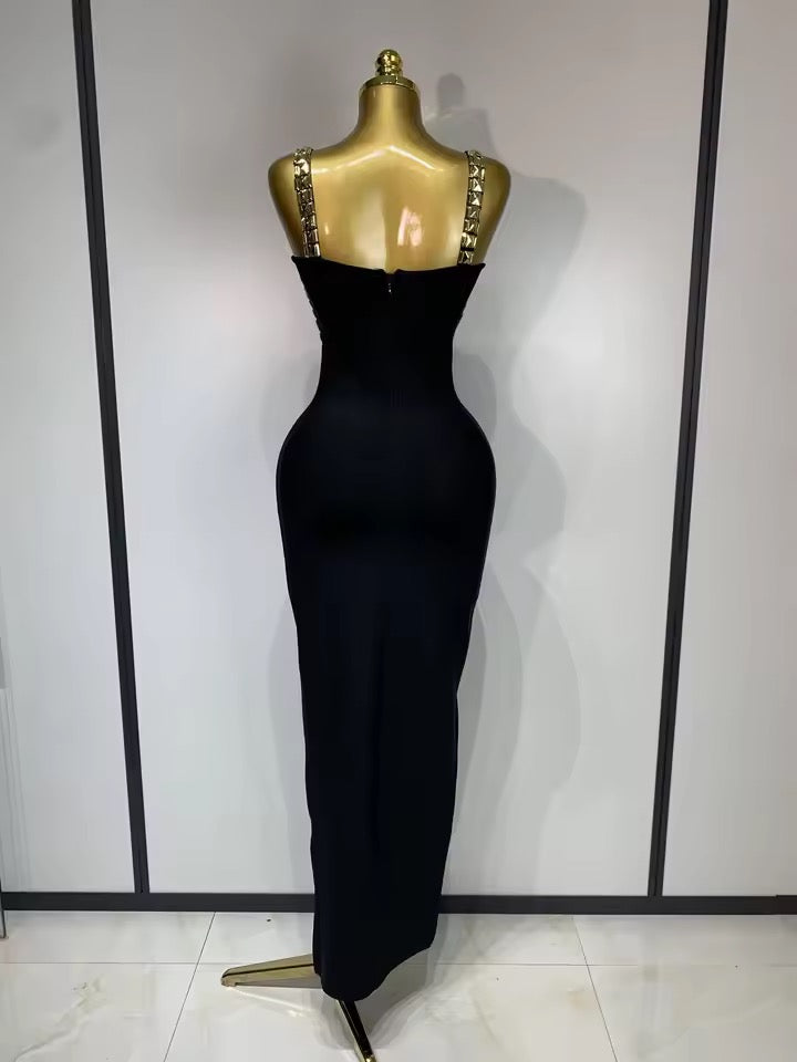 Studded Bandage Midi Dress