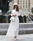Vestido de encaje con patchwork Everlee 