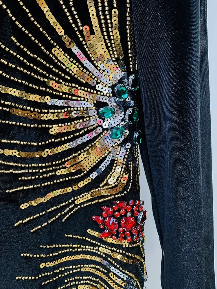 Bling Velvet Dress