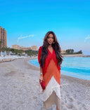 Abito patchwork con nappe