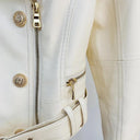 Double Breasted Faux Leather Jacket