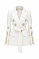 BLAZER CON CINTURA CON DIAMANTI SWAROVSKI