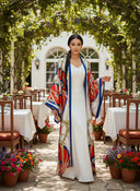 Yasmin Floral Silk Abaya