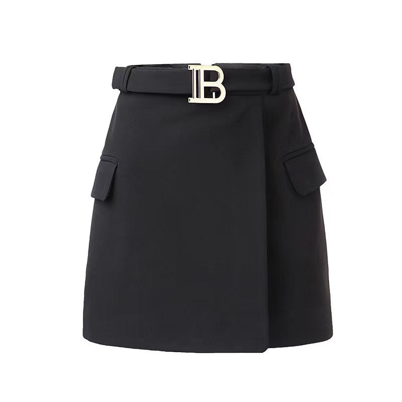 Two-Piece Skirt Set in white and black colors