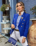 Double Breasted Blazer in Royal Blue
