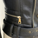 Double Breasted Faux Leather Jacket
