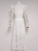 Vestido de encaje con patchwork Heidi 