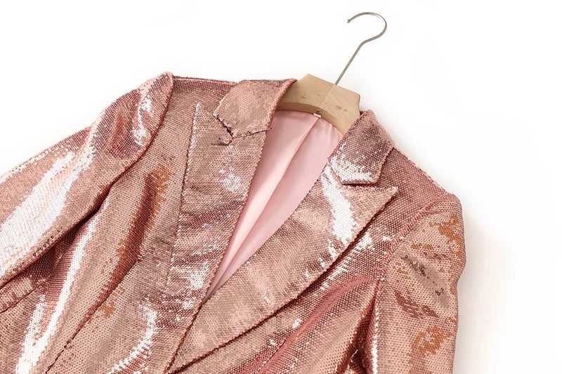 Larissa Sequin Two Pieces Set in Champagne