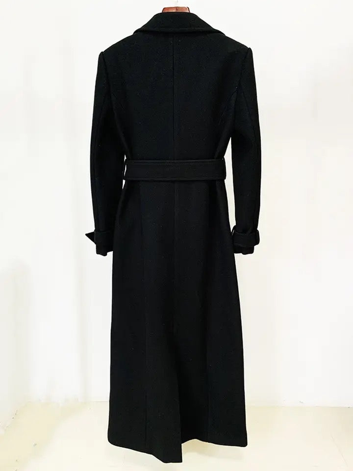 Meera Black Wool Coat