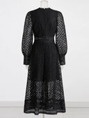 Abito in pizzo patchwork Kloé 