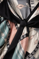 Salma Printed Silk Abaya