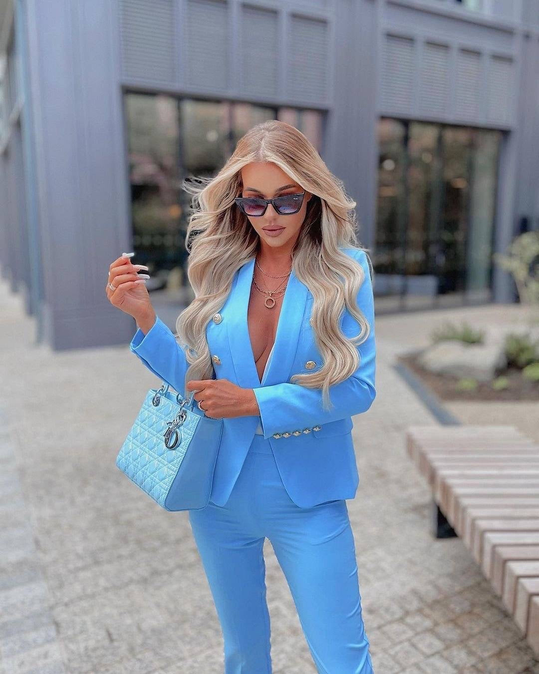 Ghena Blue Two-Piece Set