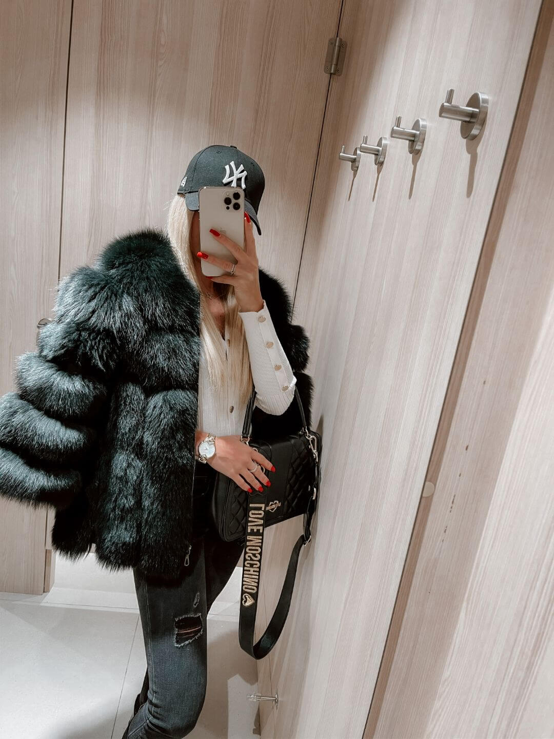 Sandra Fox Fur Genuine Leather Jacket