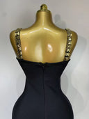 Studded Bandage Midi Dress