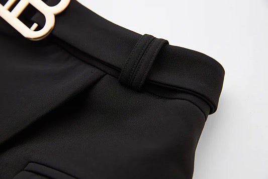 Two-Piece Skirt Set in white and black colors