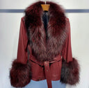 GIACCA IN VERA PELLE CON PELLICCIA DI VOLPE BORDEAUX
