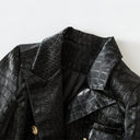 BLAZER DOPPIOPETTO IN PELLE NERA