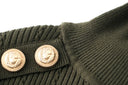 Sia Long Sleeve Wool Top in Army Green