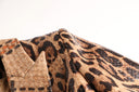 Double Breasted Leopard Leather Blazer