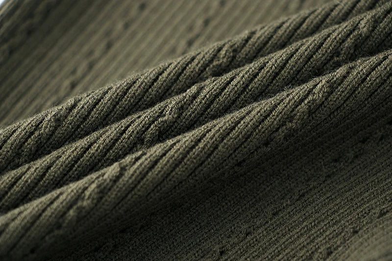 Sia Long Sleeve Wool Top in Army Green