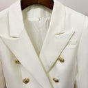 Double Breasted Blazer in White