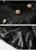 BLAZER DOPPIOPETTO IN PELLE NERA