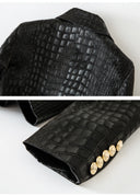 BLAZER DOPPIOPETTO IN PELLE NERA