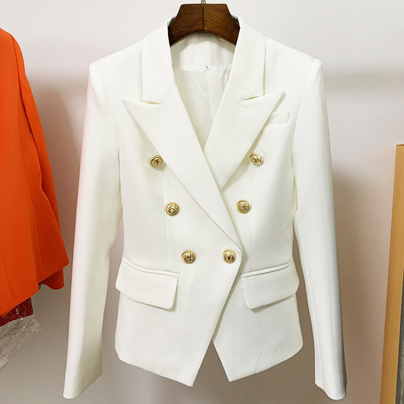 Double Breasted Blazer in White
