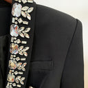 BLAZER DOPPIOPETTO IN NERO CON STRASS 