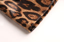 Double Breasted Leopard Leather Blazer