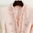 BLAZER TWEED EN ROSA 