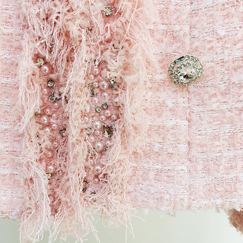 Tweed Blazer in pink