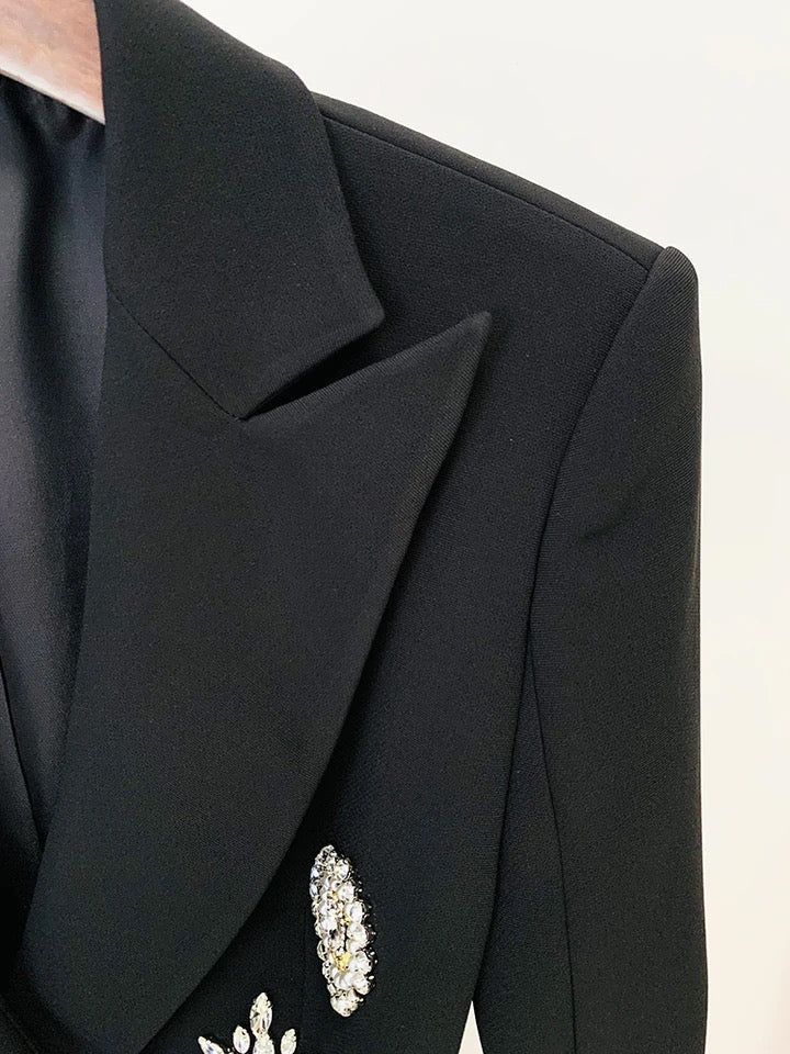 Swarovski Diamond Belted Blazer