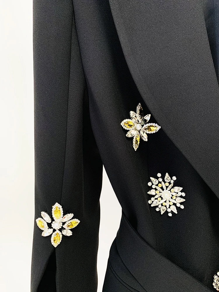 Swarovski Diamond Belted Blazer