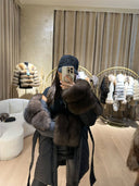 GIACCA ICON PARKA NERO IN PELLICCIA DI VOLPE