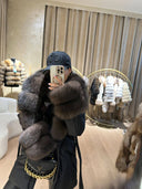 GIACCA ICON PARKA NERO IN PELLICCIA DI VOLPE